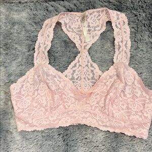 Free People Lace Bralette in Light Pink